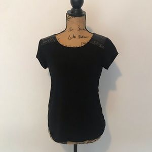 WHBM black basic blouse size S
